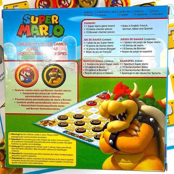 Super Mario Checkers Board Game Nintendo Complete! Like NEW - Picture 6 of 9